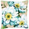 VERVACO Kit Cuscino Punto Croce ANEMONI Giapponesi II Set Ricamo Principianti Cuscini Gobelin Decorativi ca. 40 x 40 cm Accessori per Lavoretti Creativi DIY Casa Decor Hobby Adulti Cross Stitch