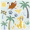 Komar Lion King Joy in the Wild - Adesivo da parete Disney - dimensioni 33 x 33 cm - autoadesivo