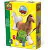 SES Creative Moulage et peinture - Cheval - SES CREATIVE - Moule latex, support de séchage, plâtre, peinture et pinceau inclus