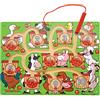 Melissa & Doug - Tavola in Legno con Penna Magnetica, Imparare a Contare con Gli Animali, Gioco Educativo, Sviluppo Attivita' Cognitive, Regalo Bambini Bambine