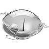 CASSERUOLA WOK CATAPLANA INDUZIONE INOX 18/10 Ø 36 CM CUCINA PROFESSIONALE
