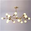 LAMPADARIO SPUTNIK ORO VINTAGE INDUSTRIALE 18 LUCI LAMPADA DA SOFFITTO MID CENTU