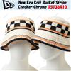 New Era Knit Bucket Stripe Checker cromato 15136910