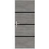 Nordlinger Pro Nordlinger - Kit di ristrutturazione per porte interne, 890515-4 fogli impiallacciati, 85 x 50 cm, 3 profili neri, 85 x 2 cm