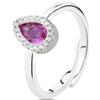 Boccadamo Anello Goccia Boccadamo in Argento 925 e Zircone Donna AN491R