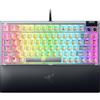 Razer BlackWidow V4 75% Phantom White - Tastiera meccanica da gioco hot-swap - Interruttori tattili arancioni - Rotella & 2 tasti multimediali dedicati - RGB - Layout US | Edizione Phantom White