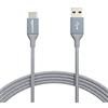 Amazon Basics intrecciato in nylon Cavo di ricarica rapida da USB-C a USB-A 2.0, velocità 480 Mbps, certificato USB-IF, per Apple iPhone 16/15,iPad,Samsung Galaxy, tablet, laptop,3m,grigio scuro