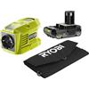 Ryobi RYSP21ABI150B-120 Kit da Viaggio 18V ONE+: Pannello Solare da 21W + Trasformatore/Caricatore + Batteria al Litio 18V 2,0Ah
