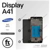 SAMSUNG DISPLAY A41 A415 ORIGINALE RIGENERATO NERO FRAME TOUCH SCREEN SCHERMO