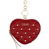 THUN - Portachiavi cuore con borchie, ribes - 10,5x1,5x8,5 - Materiale principale: 100% poliestere con rivestimento in PU; Metallo: lega di zinco, ferro e acciaio inossidabile; Fodera: 100% poliestere