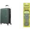 American tourister Ellipso 79 cm valigia rigida nero con copri valigia L, black/grey