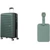 American tourister Ellipso 79 cm valigia rigida nero con copri valigia L, Verde (Dark Forest, Iceberg Green)