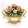 Capodimonte Centrotavola in Porcellana Italiana Capodimonte Originale con Oro Soprammobile (
