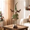 Renna di Peluche con Gambe Allungabili Telescopico Pupazzo di Natale Elegante