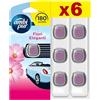 AMBI-PUR Ambi Pur Car Profumatore Auto, 6 Deodoranti per Macchina, Fiori Eleganti | Diffusore di Profumo, Elimina I Cattivi Odori nell'Abitacolo, Facile da Agganciare, Usa e Getta, Durata Fino a 30 Giorni