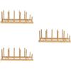 3 PCS Espositore Per Burattini Mano Portapiatti Legno Organizer Da Cucina