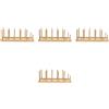 4 Count Espositore Per Burattini Mano Portapiatti Legno Organizer Da Cucina