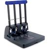 Rapesco PF4000A1 Perforatore a 4 Fori P4400, Capacità 150 Fogli | per Alti Spessori, Nero e Viola