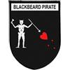 Patch Bandiera Blackbeard Edward Teach Pirata Stampa Ricamata a Strappo