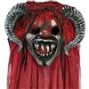 W WIDMANN MILANO Party Fashion - Maschera da Krampus con mantello | Maschera da demone con corna e denti, per costumi horror, Halloween, carnevale, feste a tema