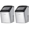 H.Koenig Macchina per il Ghiaccio KBP40, 15 kg in 24h,2 Dimensioni cubetti, Pronti in 9 min,Automatica,Compatta,Silenziosa,Portatile,2,8L (Confezione da 2)