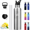 Grsta Borraccia Termica- Borraccia 750 ml- Boraccia Termica con Cannuccia | Borraccia Termica con Cannuccia- Borracia Acciaio Inox 18/8- Bottiglia senza BPA- Borracce per Trekking, Sport, Palestra