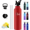 Grsta Borraccia Termica- Borraccia da 1 litro- Boraccia Termica senza Perdite | Bottiglia Termica senza BPA- Doppio isolamento- Borracia Acciaio Inox 18/8- Borracce Termiche per Campeggio, Sport, Fitness