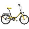 Dino Bikes Folding Bike 20 pollici Bicicletta Pieghevole Nero-Giallo Dino Bikes