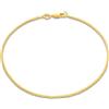 Nuragold 10K Oro Giallo Massiccio Franco 1.1mm D/C Rotondo Spiga Grano Catenina 7 " 8 "