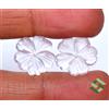 Sbi Gems 16x16 MM Naturale Quarzo Rosa Fatto a Mano Intagliato Paio 13.59 Cts Loose Gemme