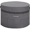 PATIOASIS Waterproof Fire Pit Cover Round 40''d x 24''h Grey UV-Resistant Ripproof Outdoor Furniture Covers for Round Propane Fire Pit