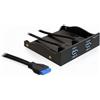 Delock USB 3.0 Front Panel 2-Port/with 19-Pin USB 3.0 Pin Header / 2x USB 3.0 fo