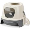 Nobleza Nobleza Lettiera Box per Gatti Grigio Bianco Chiusa con Cassetto e Palet