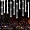 BrizLabs Luci Della Pioggia di Meteore, 10 Tubi 240 LED Luci Natale Esterno Impe