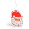 martini SPA - Xmas Collection - Spugna a forma di Babbo Natale in poliuretano con cordino, colore rosso e verde, 12.5x11.6x2.8cm, 25g, 1 unità
