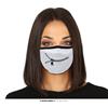 Fiestas Guirca Maschera viso bianca stampa bocca zippata
