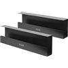 VIVO Under Desk DESK-AC06-2C - Vassoi per la gestione dei cavi, 42 cm, porta ciabatte, organizer per cavi per ufficio e casa, nero, confezione da 2