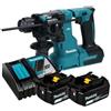 Makita DHR183 BL 2x3.0Ah 18V Mandrino Manicotto 1100Rpm 5000Bpm 1.7J 6.5lb Ca...