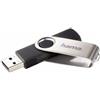 Hama - hama USB 2.0 Speicherstick FlashPenRotate, 128 GB | Chiavetta di memoria argentata, da fissare al portachiavi, Memory Stick in metallo, adatta per Windows/MacBook