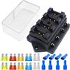Faelnk Scatola Portafusibili 12V 24V 32V Scatola Porta Fusibili Lama ATC/ATO con 10Pcs