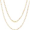 Nuragold 14K Massiccio Giallo Rosa Oro Bianco 2.6mm Stella D/C Valentino Catenina