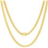 Nuragold Catena Uomo Miami Cuban In Oro Giallo 14K Solid 5mm Con Chiusura Box 24"
