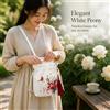 Borsa a tracolla con coulisse ricamata in stile cinese, Per stile Hanfu
