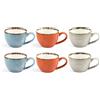 H&H Toscana Set 6 Tazze Caffe', Porcellana, cc100