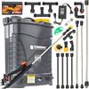 POWERMAT Pompa a Spalla Irroratrice a Batteria Litio 16L Professionale Con 9 Ugelli