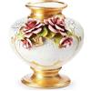 Capodimonte Sonda Vaso a Palla in Porcellana Capodimonte con Foglia d'oro Swarovski Giara Fiori