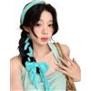 Sciarpa di 180 cm menta da donna for stile bohemien accessorio tie dye