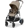 CYBEX Passeggino d'oro e-GAZELLE S, max. 22 kg (modalità singola) / 2x 22 kg (modalità duo), sistema all-in-1 con azionamento elettrico e 20+ configurazioni, Beige mandorla