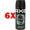 AXE 6 X AXE Deodorante Spray Apollo con Salvia e Legno di Cedro 150 ml