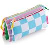 Agatha Ruiz de la Prada Miquelrius - Astuccio scolastico, portapenne quadrato, realizzato con bottiglie riciclate, chiusura lampo, organizza il tuo materiale scolastico per il ritorno a scuola, ARP Combi, multicolore